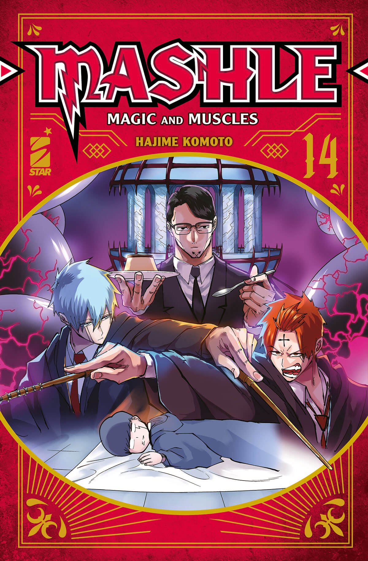 Mashle 14, parmi les sorties mangas Star Comics du 20 décembre 2023.