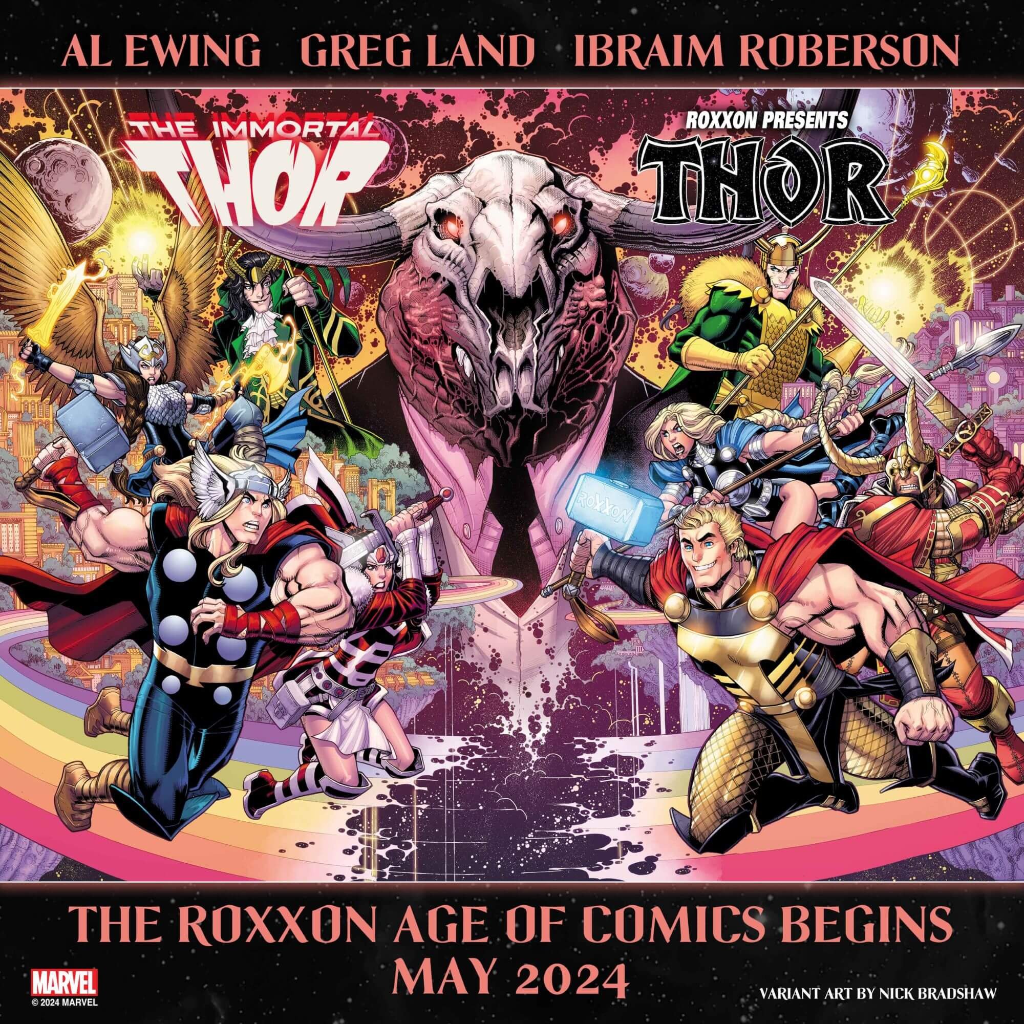 Le teaser d'Immortal Thor et de Roxxon Presents Thor par Nick Bradshaw