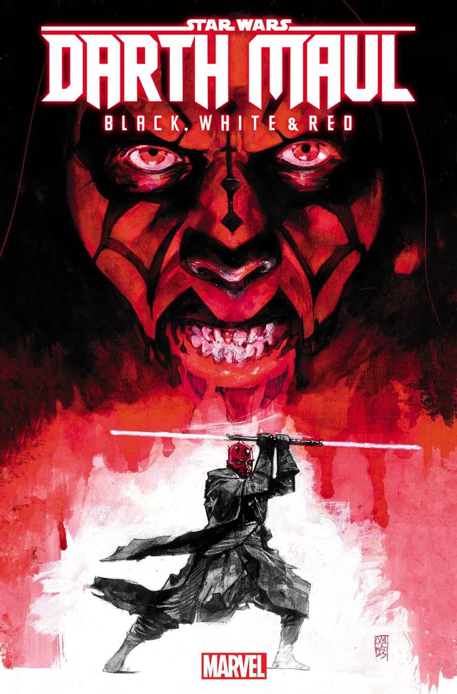 Cover di Star Wars: Darth Maul - Black, White & Blood 1 di Alex Maleev