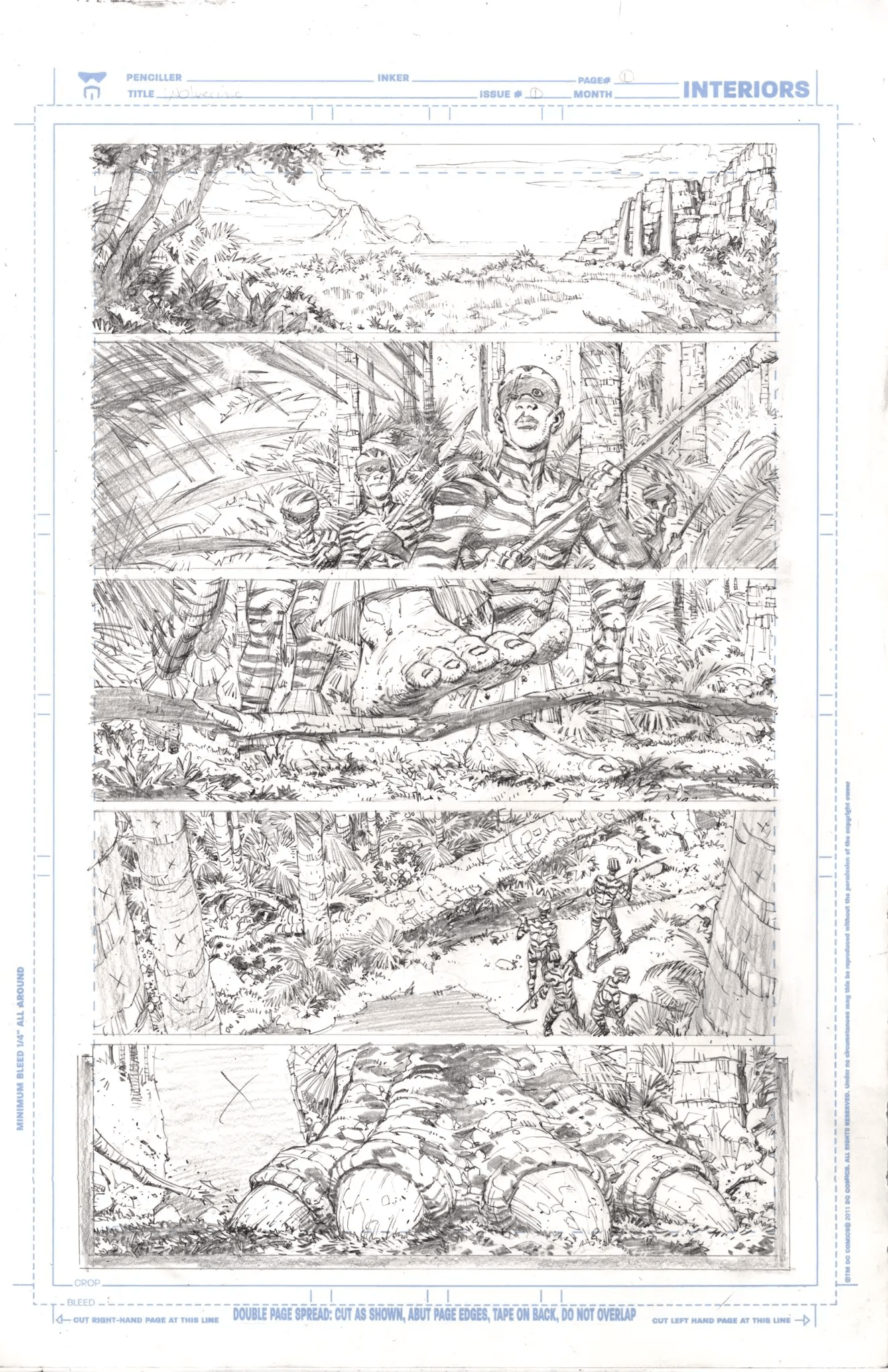 La première page dessinée par Greg Capullo pour Wolverine