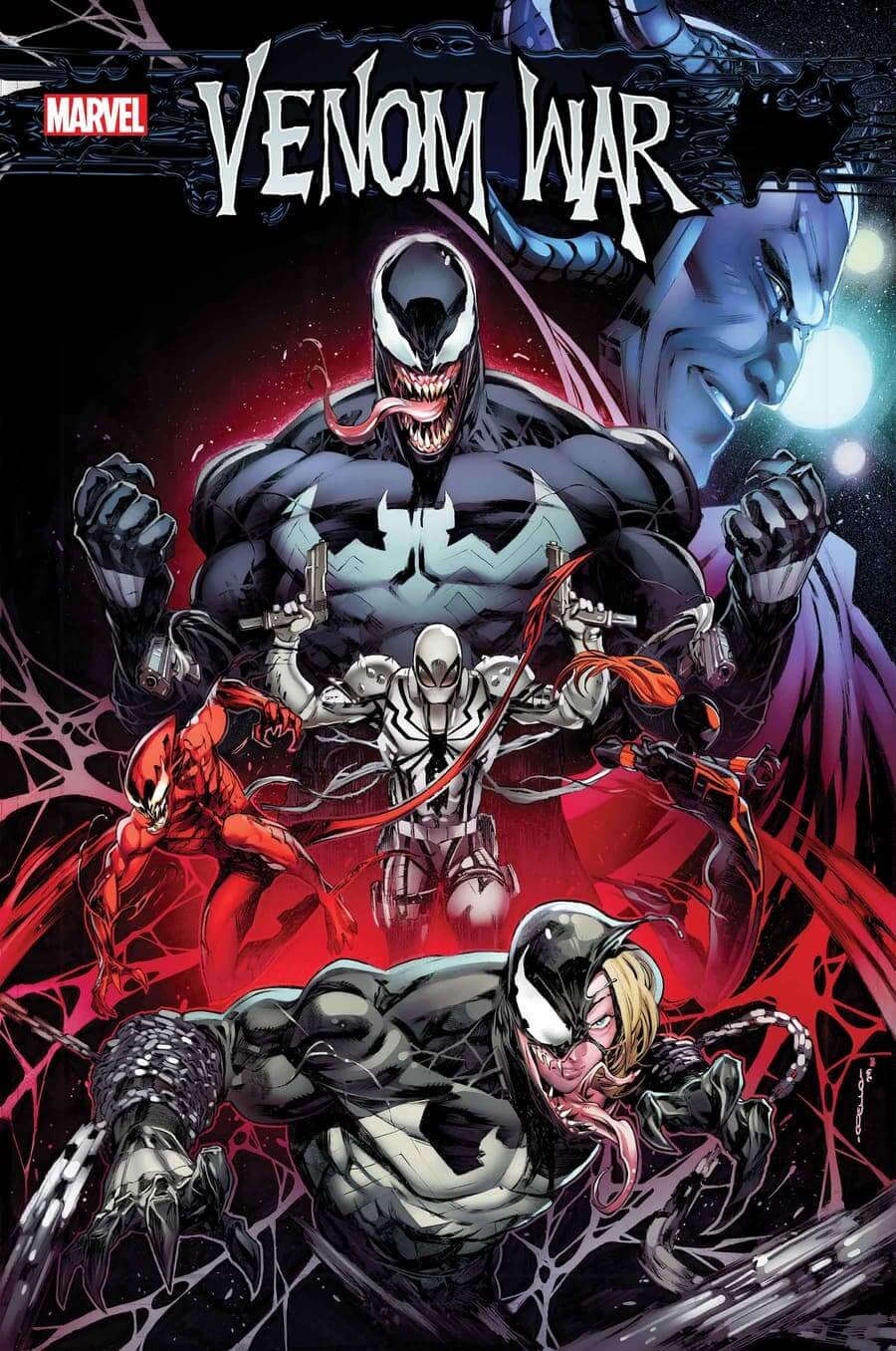 Cover di Venom War 1 di Iban Coello