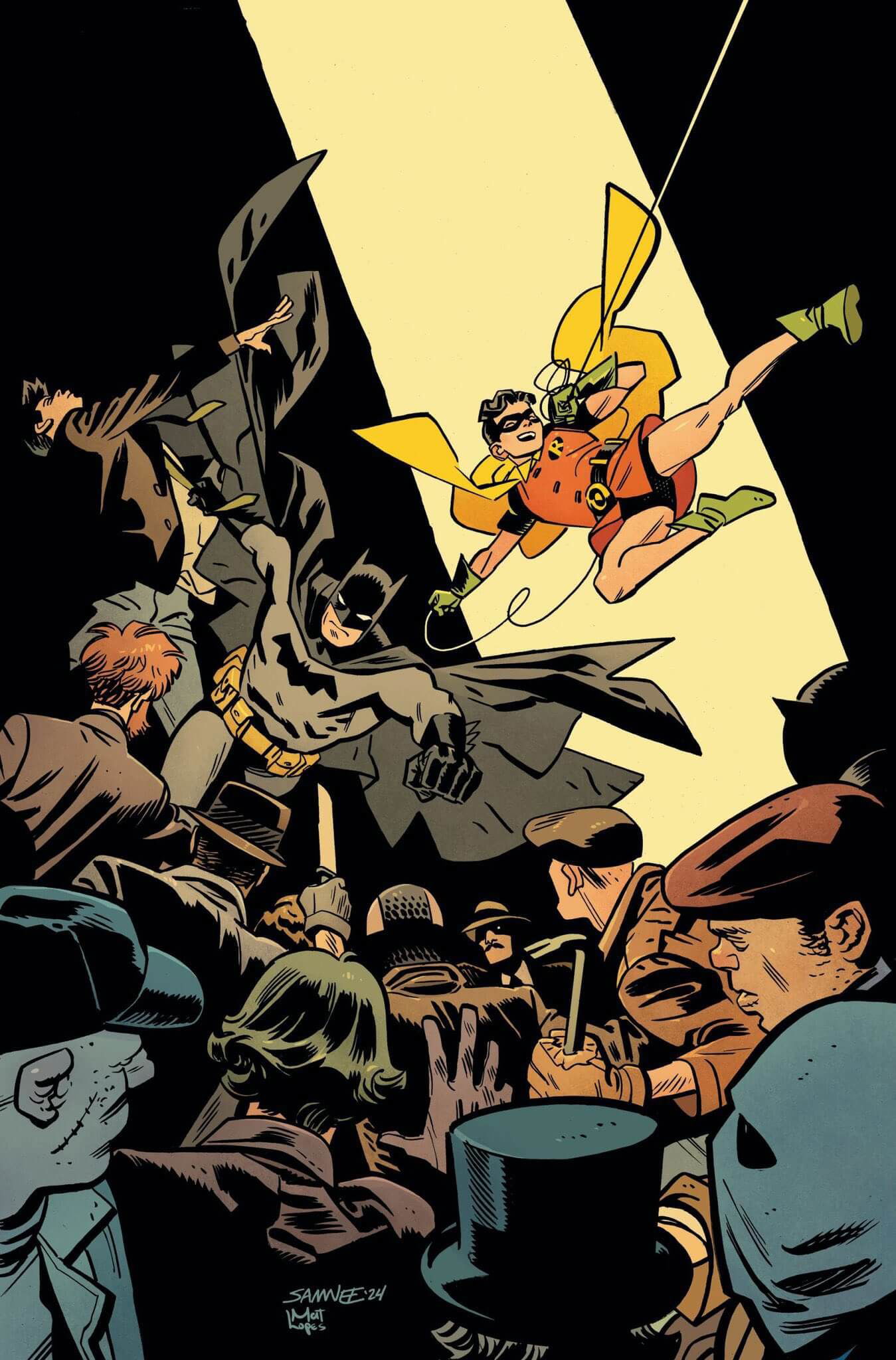 Cover di Batman and Robin: Year One 1 di Chris Samnee