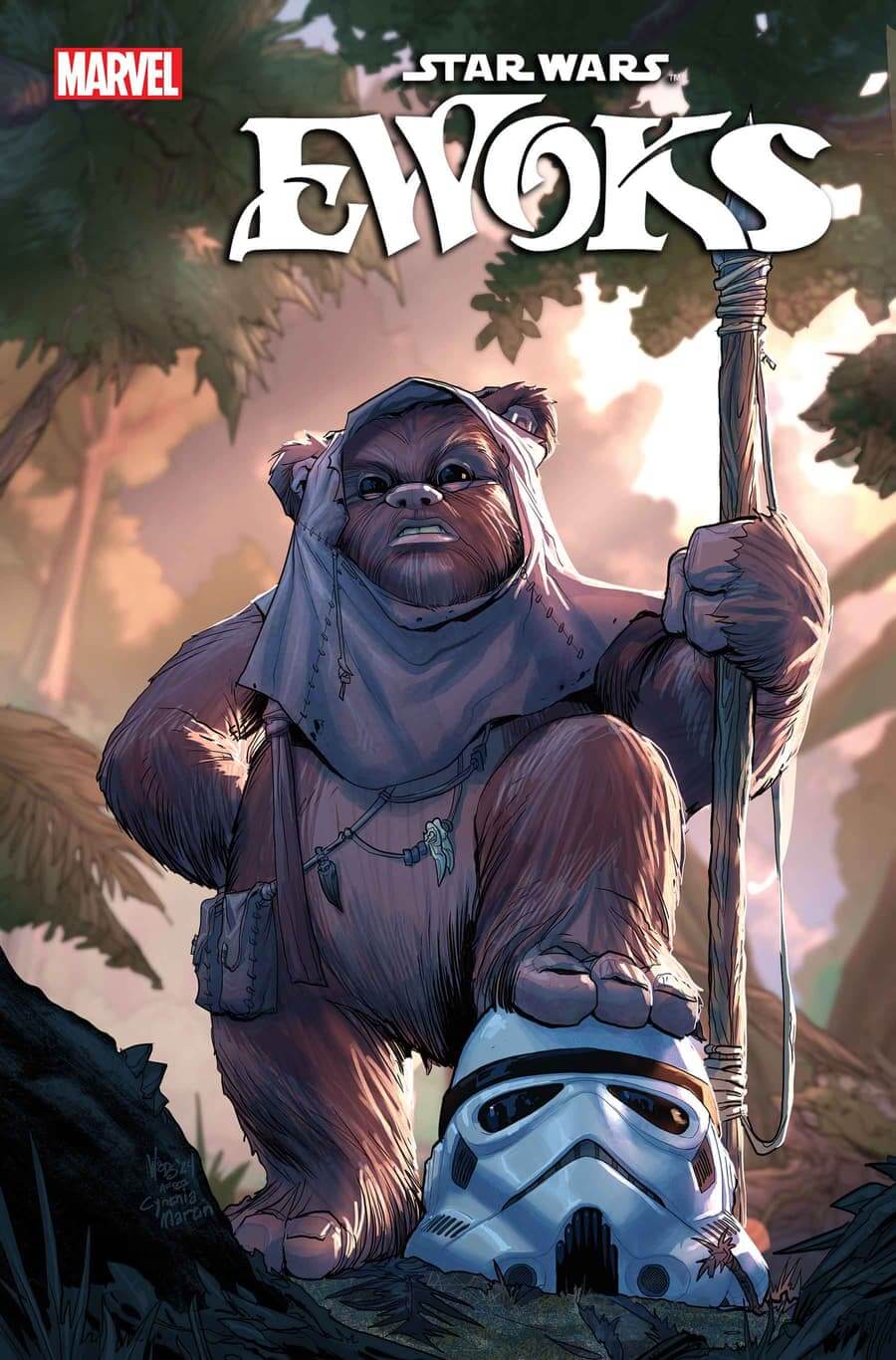 Cover di Pete Woods di Star Wars: Ewoks 1