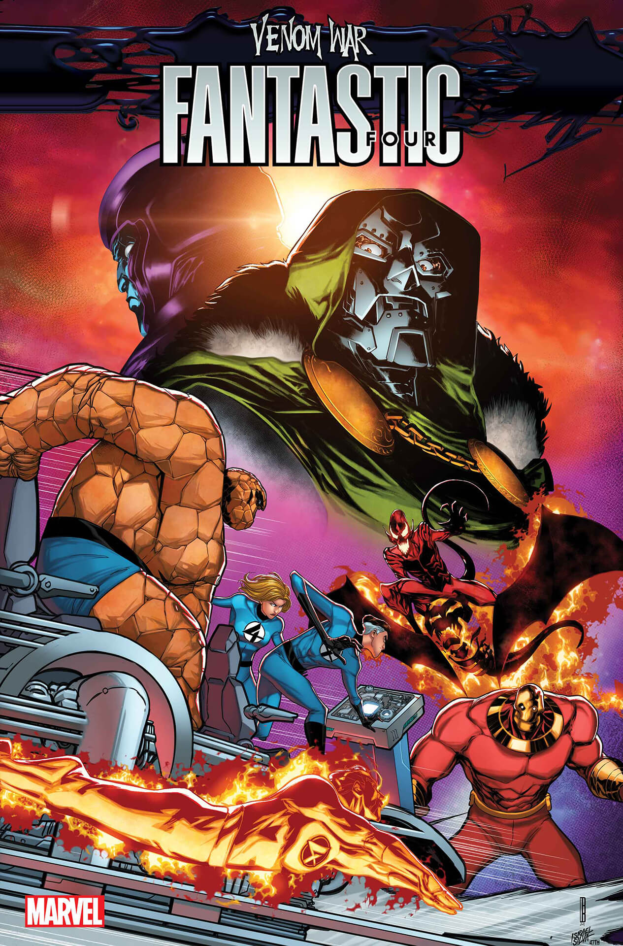 Cover di Venom War: Fantastic Four di David Baldeon