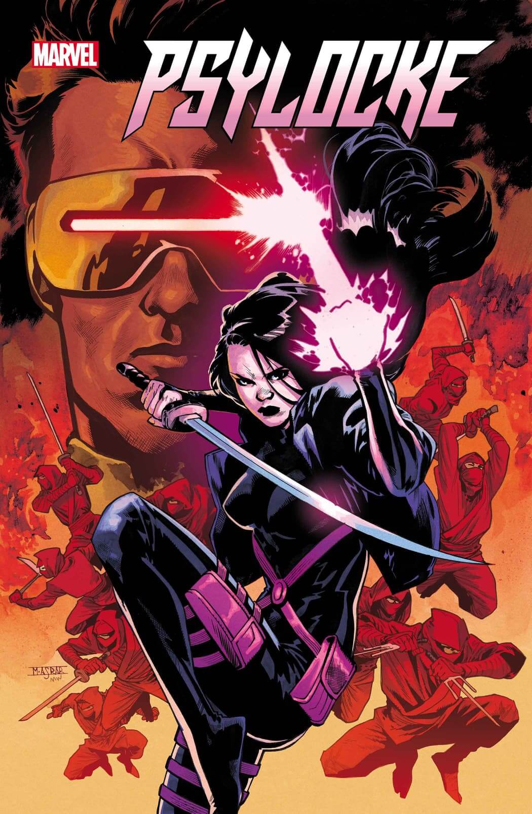 Cover di Psylocke 1 di Mahmud Asrar