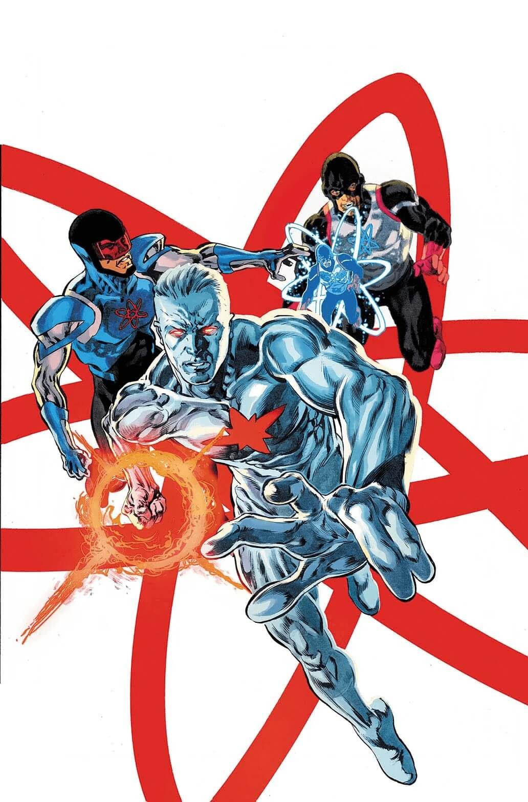 Tre supereroi atomici in Justice League: The Atom Project article-post