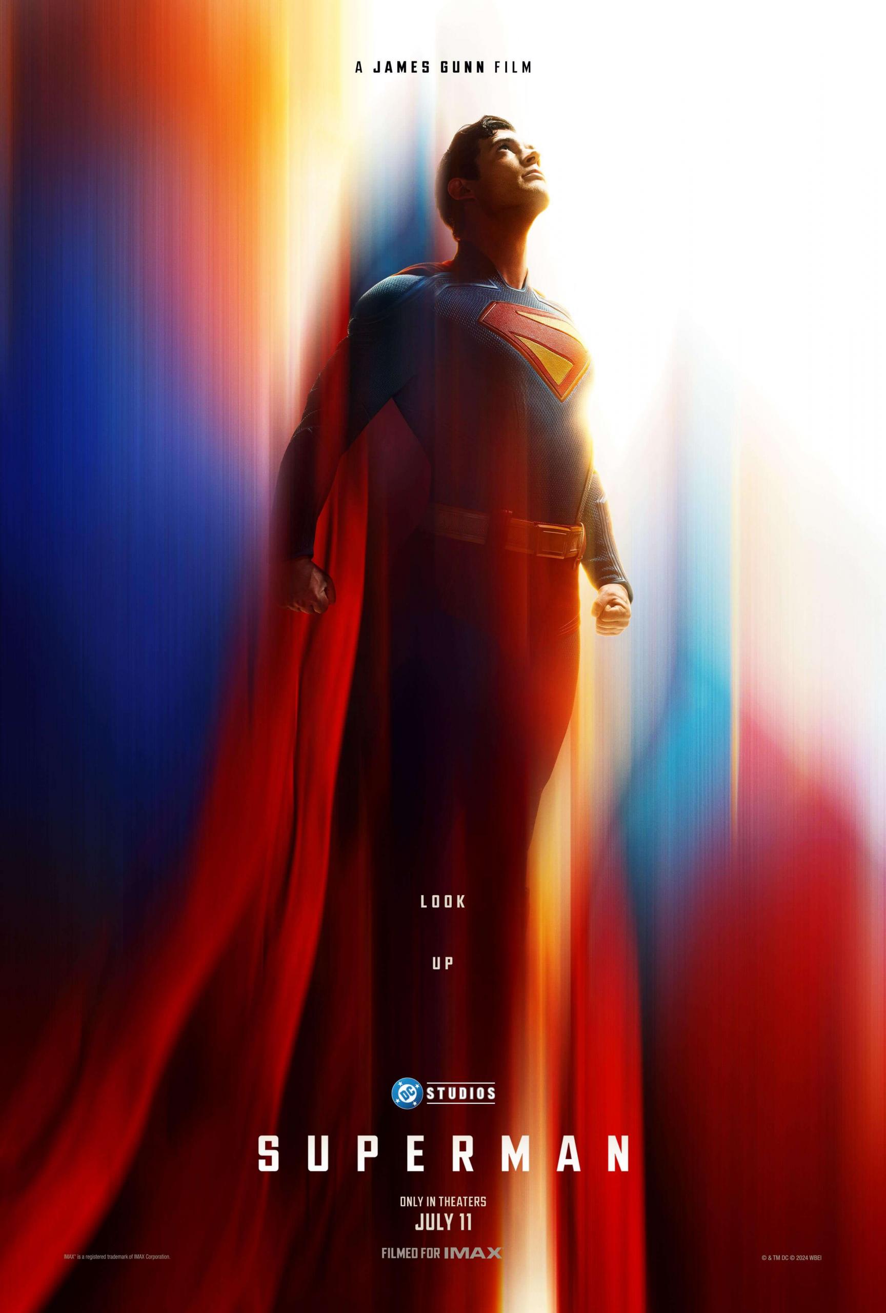 Il primo poster di Superman, film diretto da James Gunn