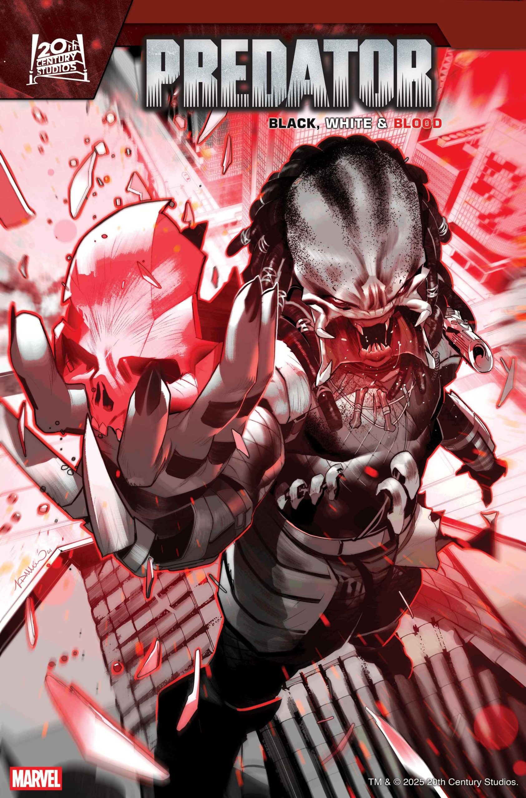 Cover di Predator: Black, White & Blood 1 di Simone Di Meo