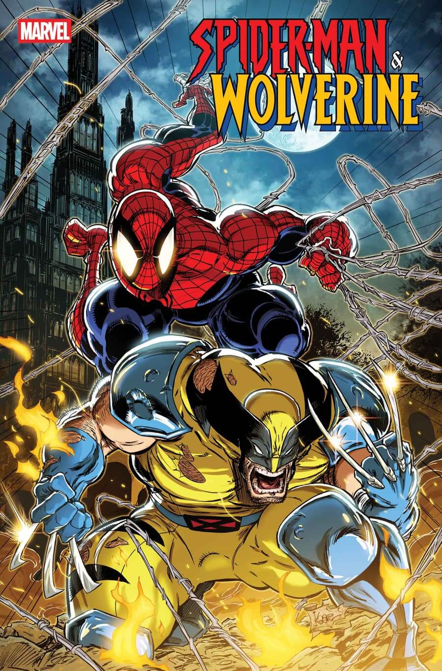 Cover di Spider-Man & Wolverine 1 di Kaare Andrews