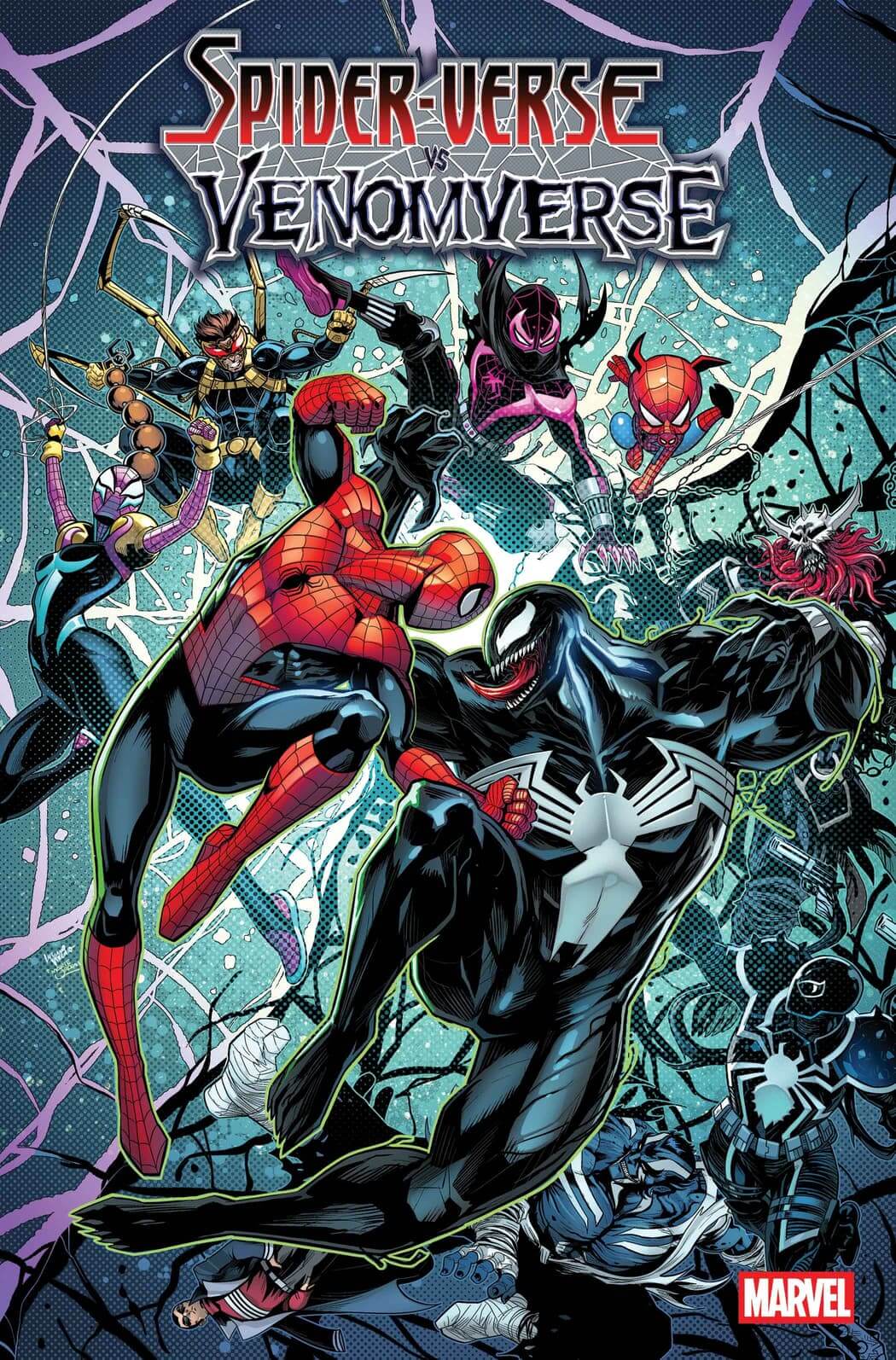 Cover di Spider-Verse vs Venomverse 1 di Luciano Vecchio