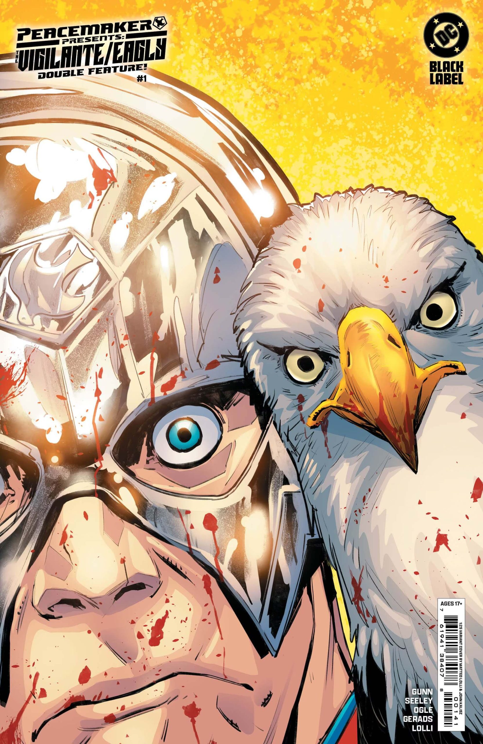 Variant cover di Peacemaker Presents: The Vigilante/Eagly Double Feature di Matteo Lolli, miniserie ispirata alla serie TV di James Gunn