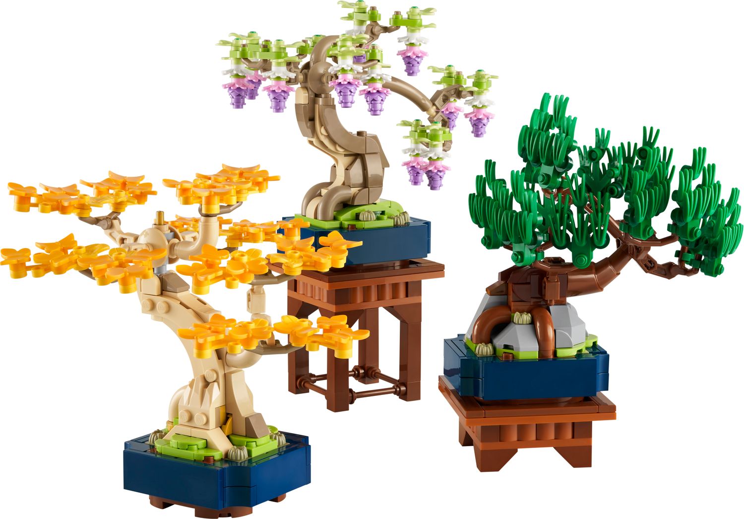 LEGO Botanicals Mini Bonsai 10373 con ginkgo, pino nero e glicine nei vasi costruibili