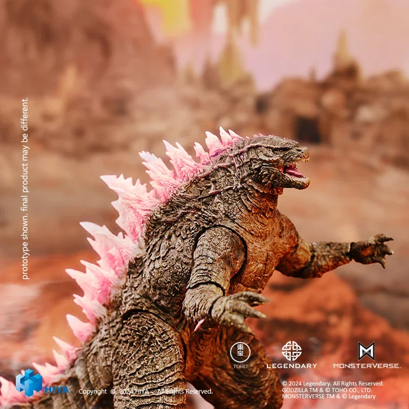 Godzilla Evolved HIYA Exquisite Basic con le caratteristiche placche dorsali rosa