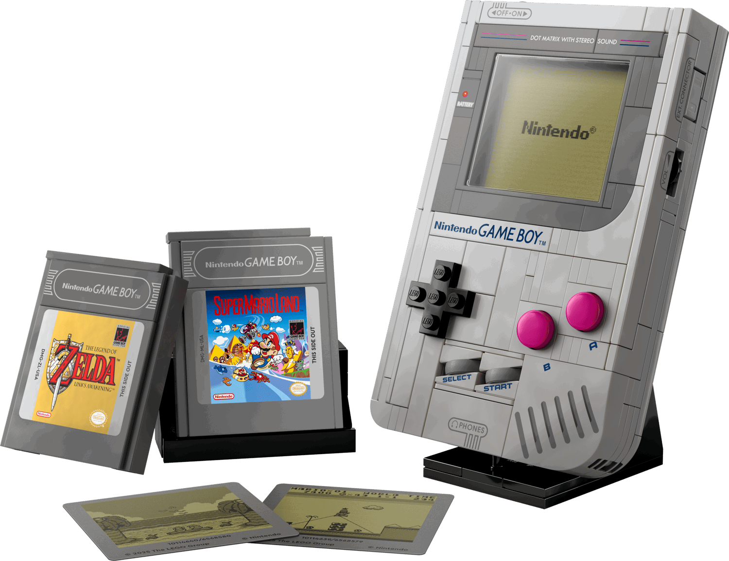 LEGO Game Boy 72046 con cartucce di Super Mario Land e The Legend of Zelda: Link’s Awakening