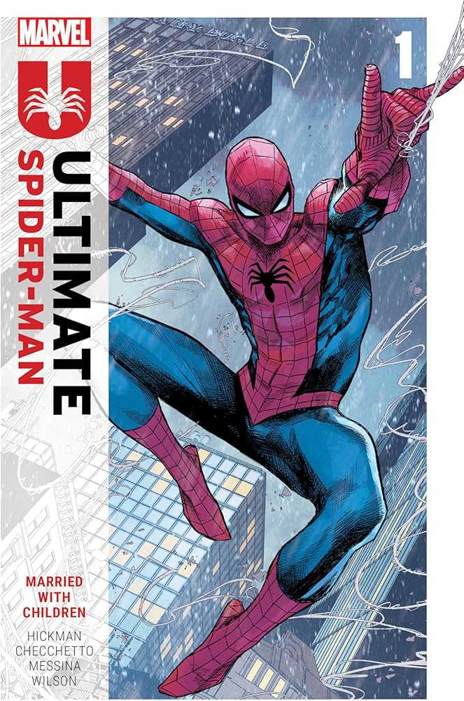Copertina di Ultimate Spider-Man, serie Marvel di Jonathan Hickman e Marco Checchetto