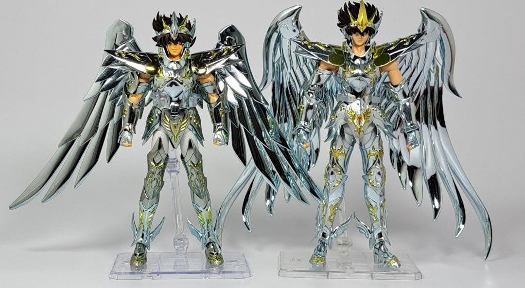 Confronto tra figure Saint Cloth Myth classiche e Saint Cloth Myth EX di Bandai