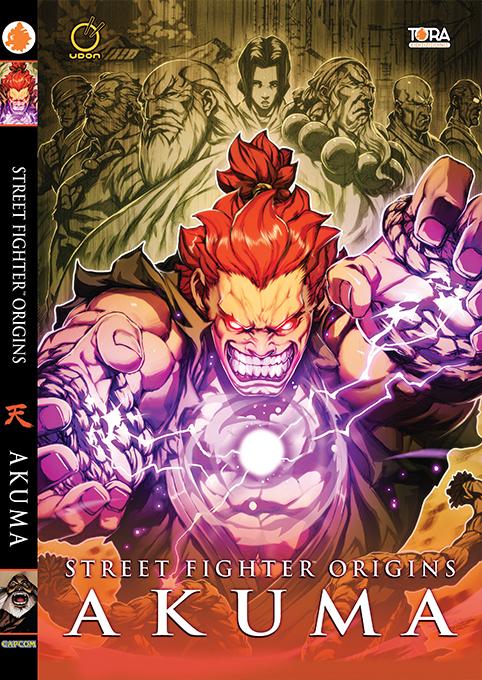 Copertina italiana di Street Fighter Origins Akuma pubblicato da Tora Edizioni