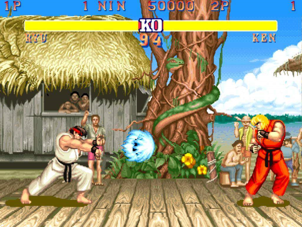 Schermata del videogioco arcade Street Fighter II The World Warrior di Capcom