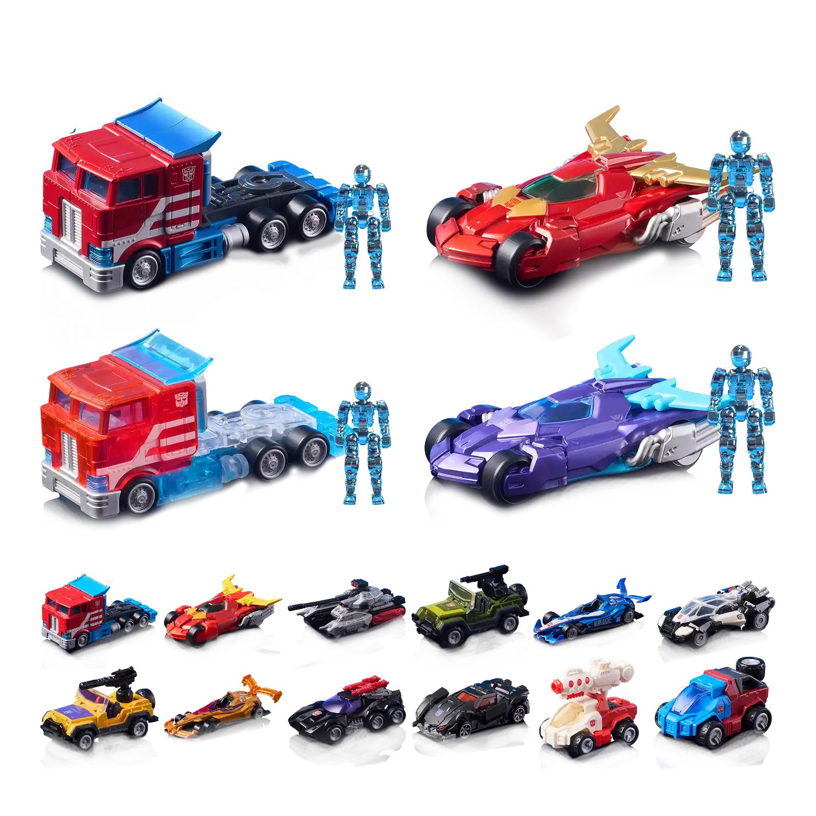 Veicoli Blokees Wheels Transformers C01 Roll Out con camion e automobili della serie