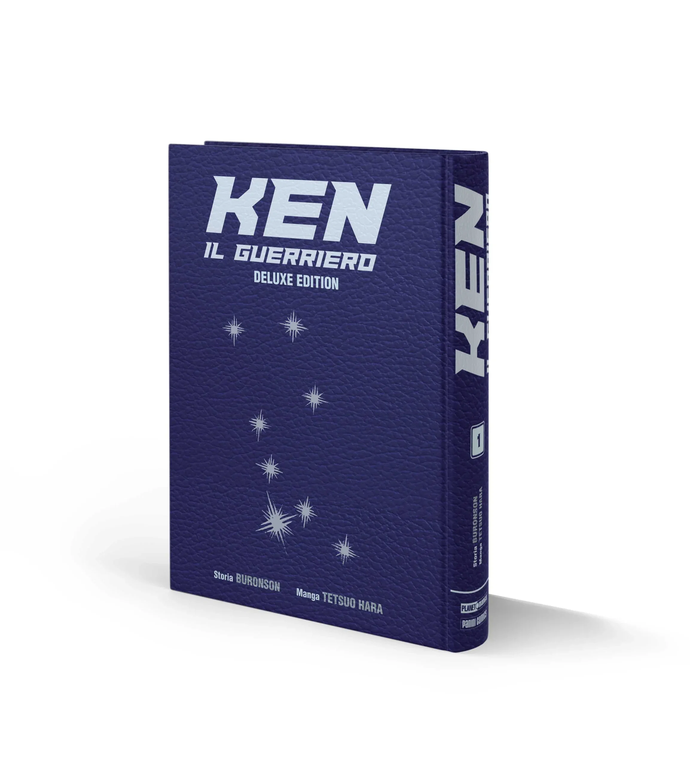 Ken il Guerriero Deluxe Edition 1 di Planet Manga con copertina blu e scritte argentate
