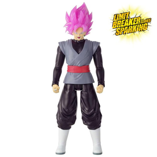 Goku Black Super Saiyan Rosé Limit Breaker Sparking di Bandai con capelli rosa e abito grigio e nero.
