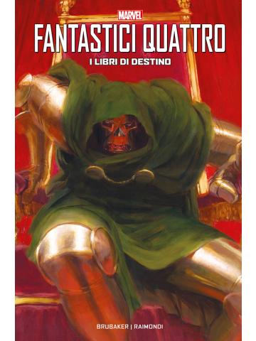 Copertina di I libri di Destino con Victor von Doom seduto sul trono