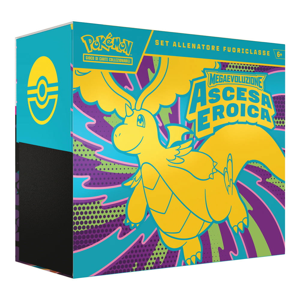 Set Allenatore Fuoriclasse Pokémon Megaevoluzione Ascesa Eroica in italiano con Mega Dragonite sulla confezione
