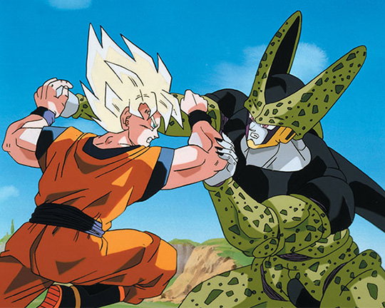 Goku Super Saiyan affronta Cell in una visual ufficiale di Dragon Ball Z