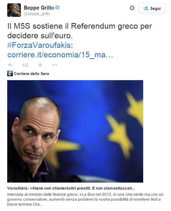 beppe grillo referendum euro varoufakis