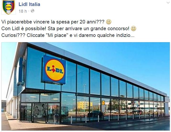 lidl italia concorso spesa 50 euro 20 anni