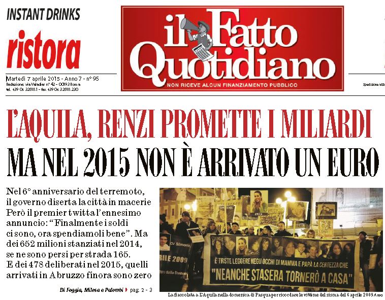Matteo Renzi e l'Aquila abbandonata article-post
