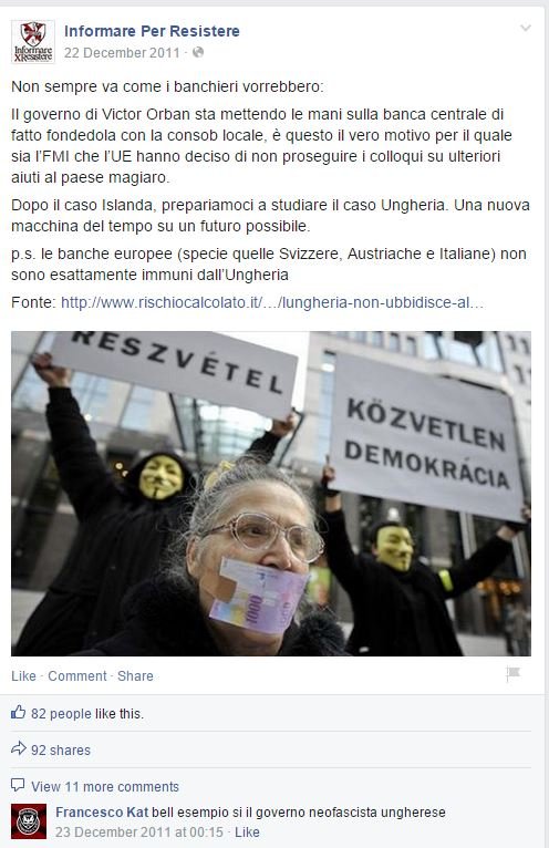 informare x resistere fascisti ungheria