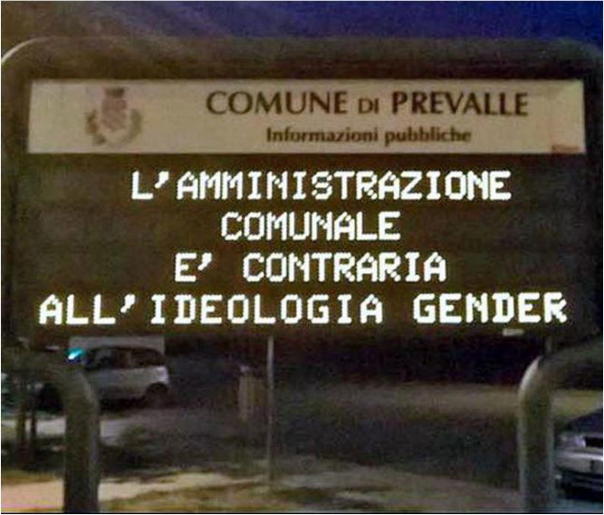 Ideologia Gender: la segnaletica nei comuni leghisti d'Italia article-post