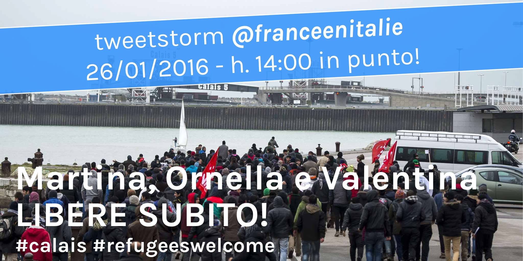 tweetstorm ambasciata francese calais no borders - 1