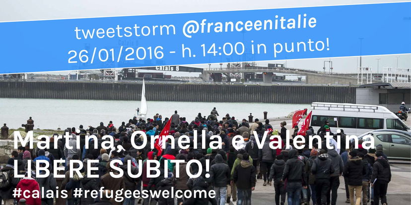 La protesta per le tre ragazze italiane arrestate a Calais preview