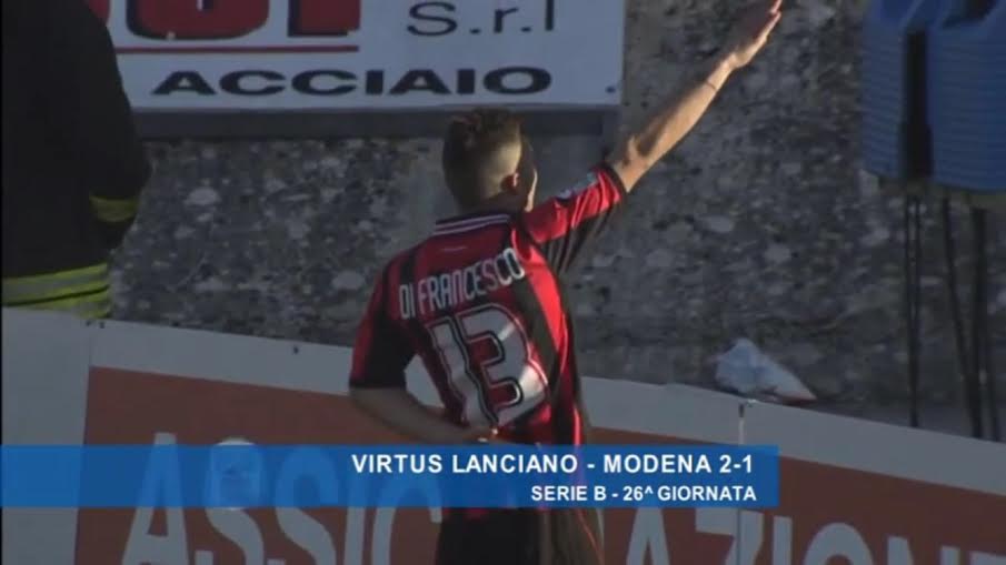 Il saluto romano di Federico Di Francesco dopo il goal del Lanciano article-post