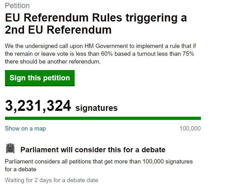 La presunta truffa della petizione per il nuovo referendum sulla Brexit article-post