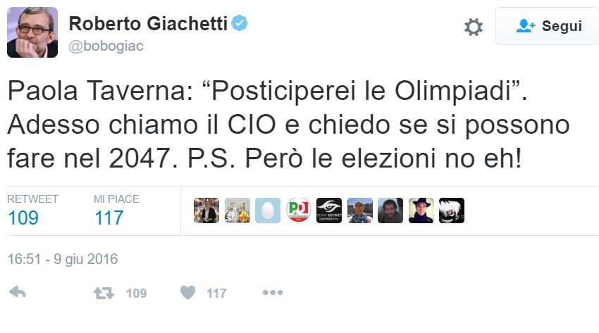 Paola Taverna e l'ideona di posticipare le Olimpiadi article-post