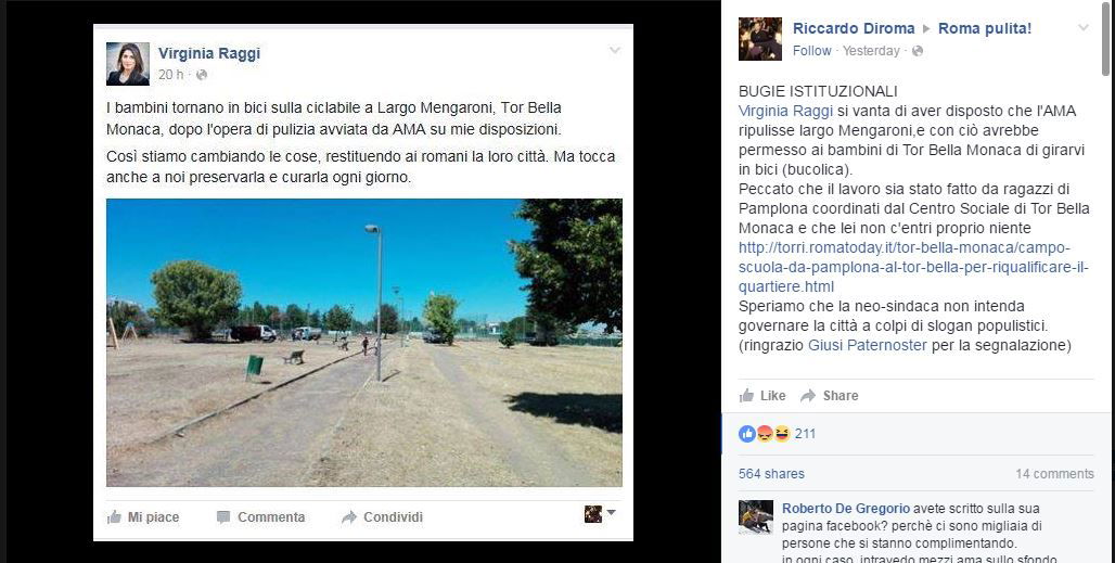 virginia raggi pista ciclabile tor bella monaca - 4