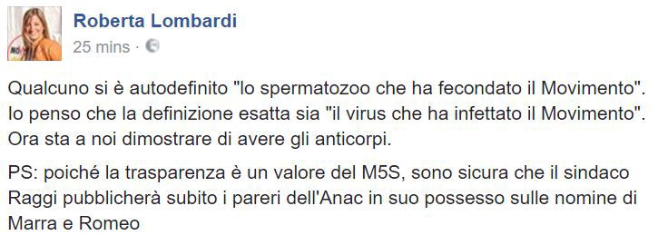 Adesso i grillini dovrebbero scusarsi con Roberta Lombardi article-post