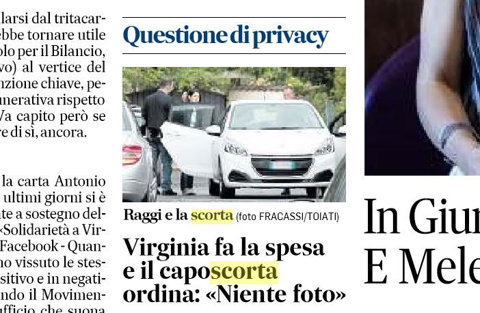 Virginia Raggi e la spesa con la scorta article-post
