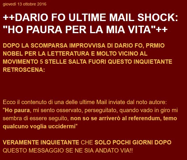 Dario Fo e la bufala delle mail shock article-post