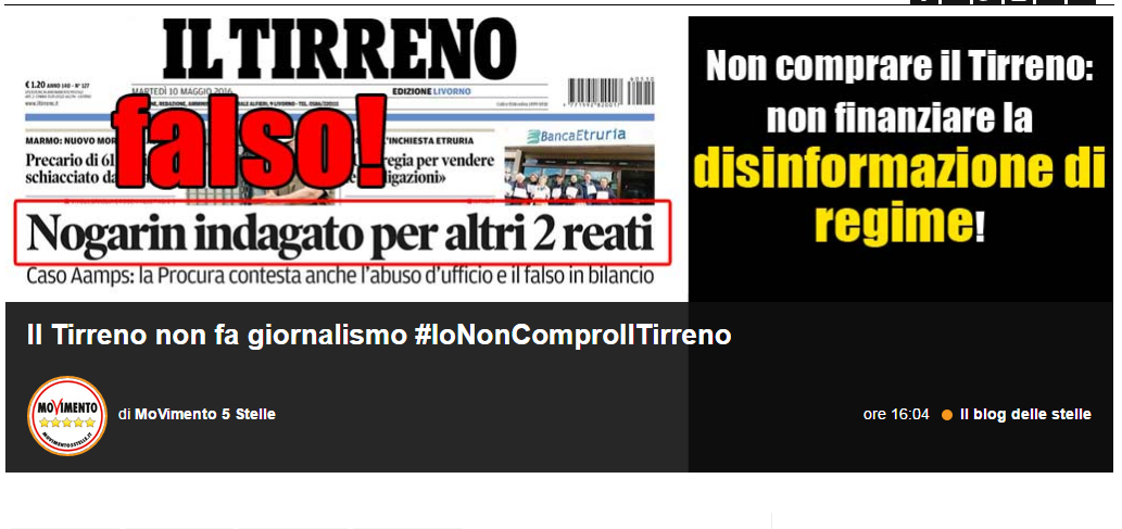 filippo nogarin il tirreno abuso ufficio m5s