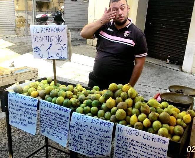 il fruttarolo che vota no al referendum