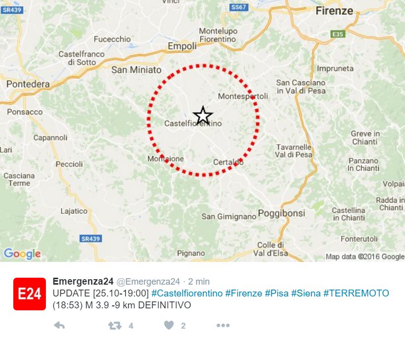 Terremoto, la scossa a Firenze article-post