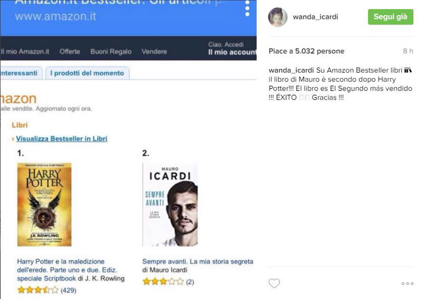 E Wanda Nara si vanta del libro di Icardi che deve essere ritirato article-post