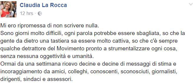 Claudia La Rocca su Facebook spiega perché ha confessato article-post