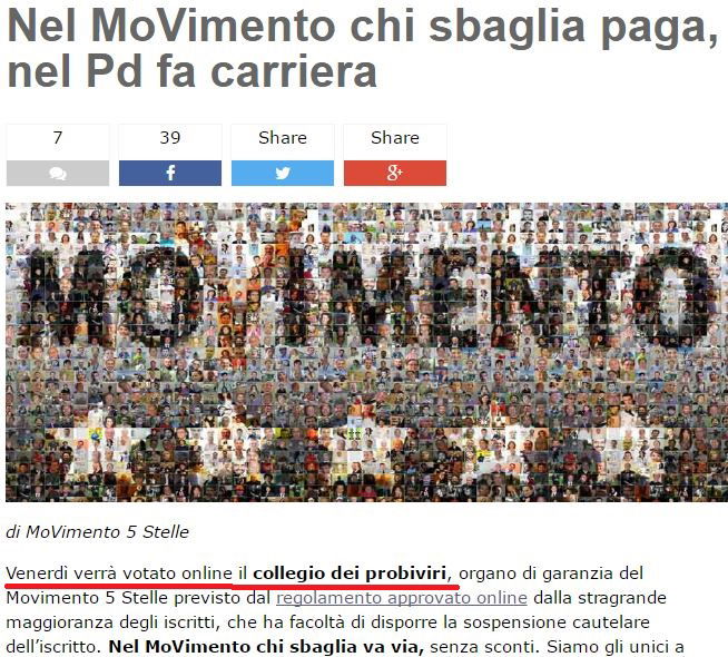 Perché Beppe Grillo annuncia il voto del collegio dei probiviri article-post