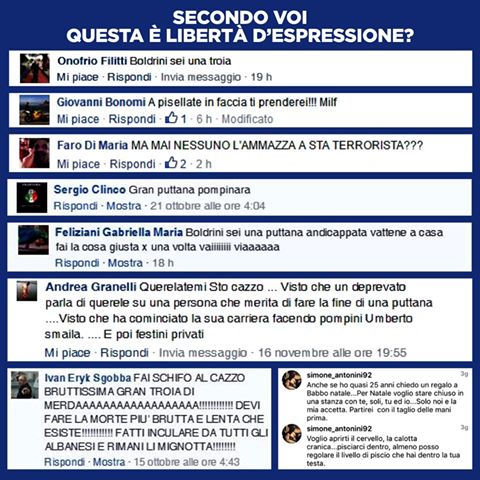 Gli insulti a Laura Boldrini pubblicati su Facebook article-post