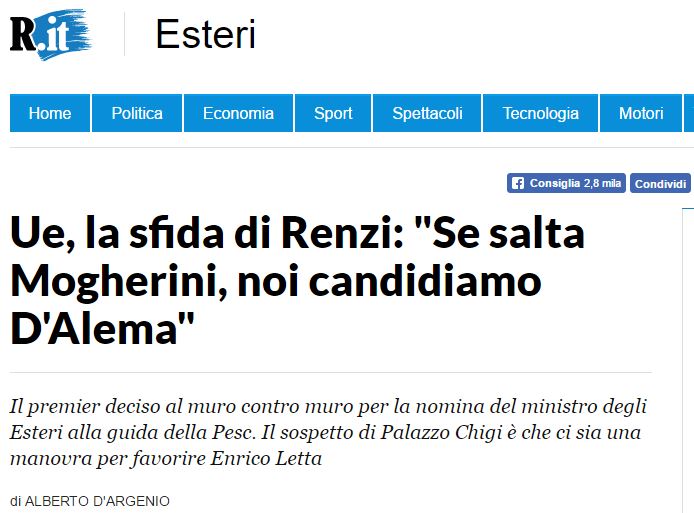 Quando D'Alema chiese un posto a Renzi article-post